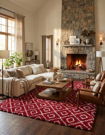10' x 13' Lattice Shag Rug