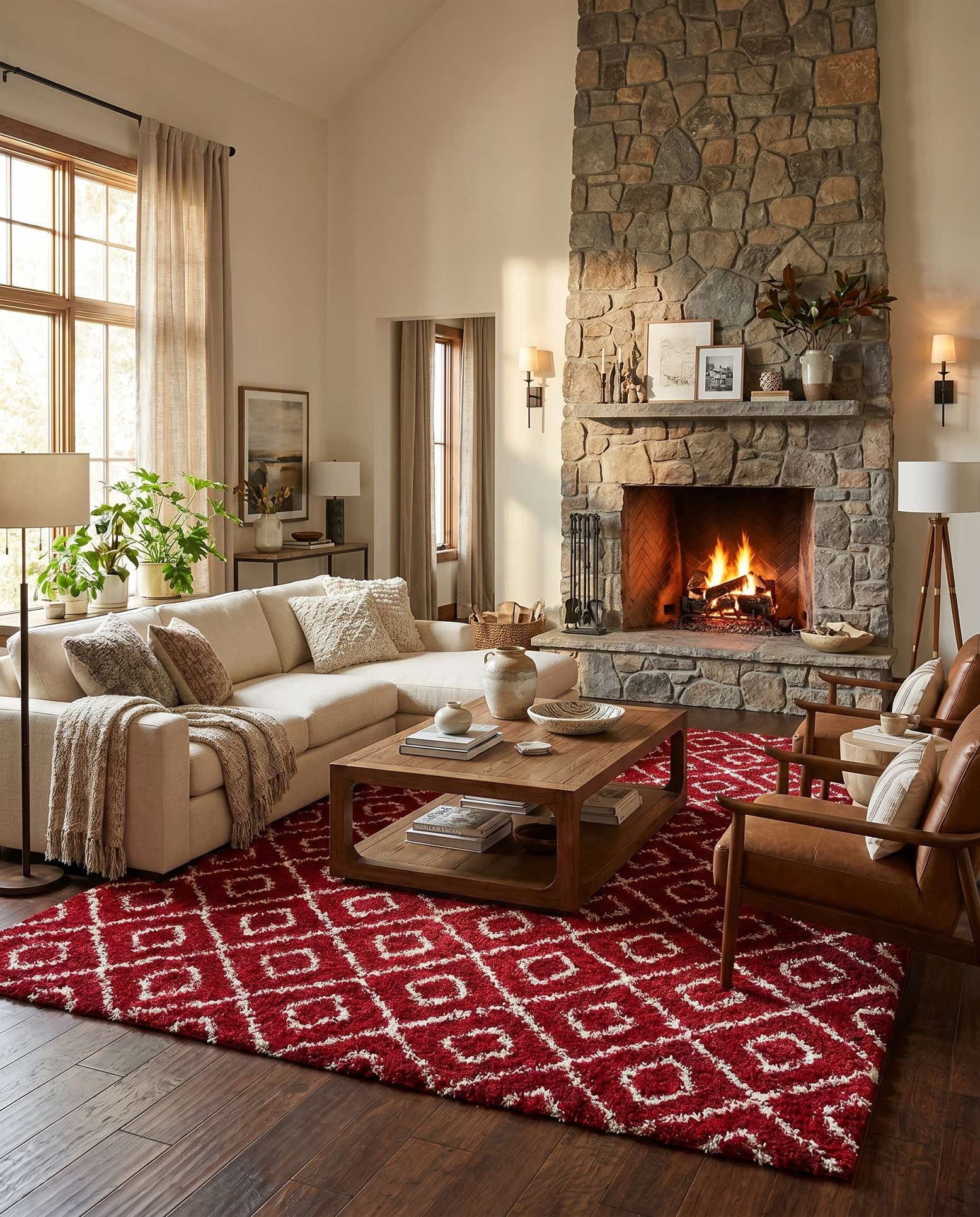 10' x 13' Lattice Shag Rug