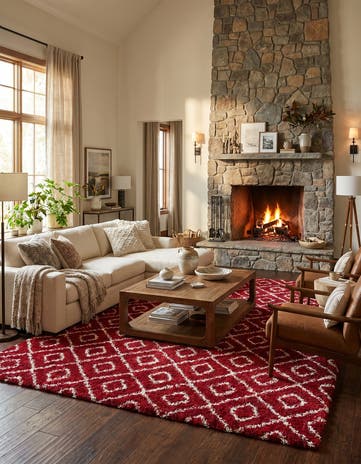 10' x 13' Lattice Shag Rug