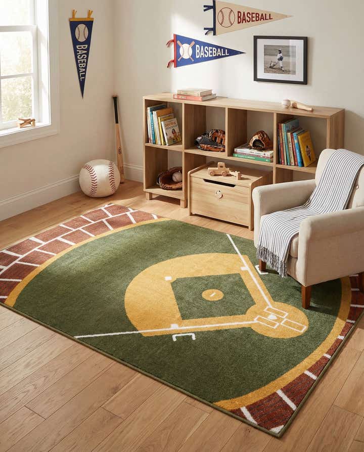4' x 6' Sports Washable Rug