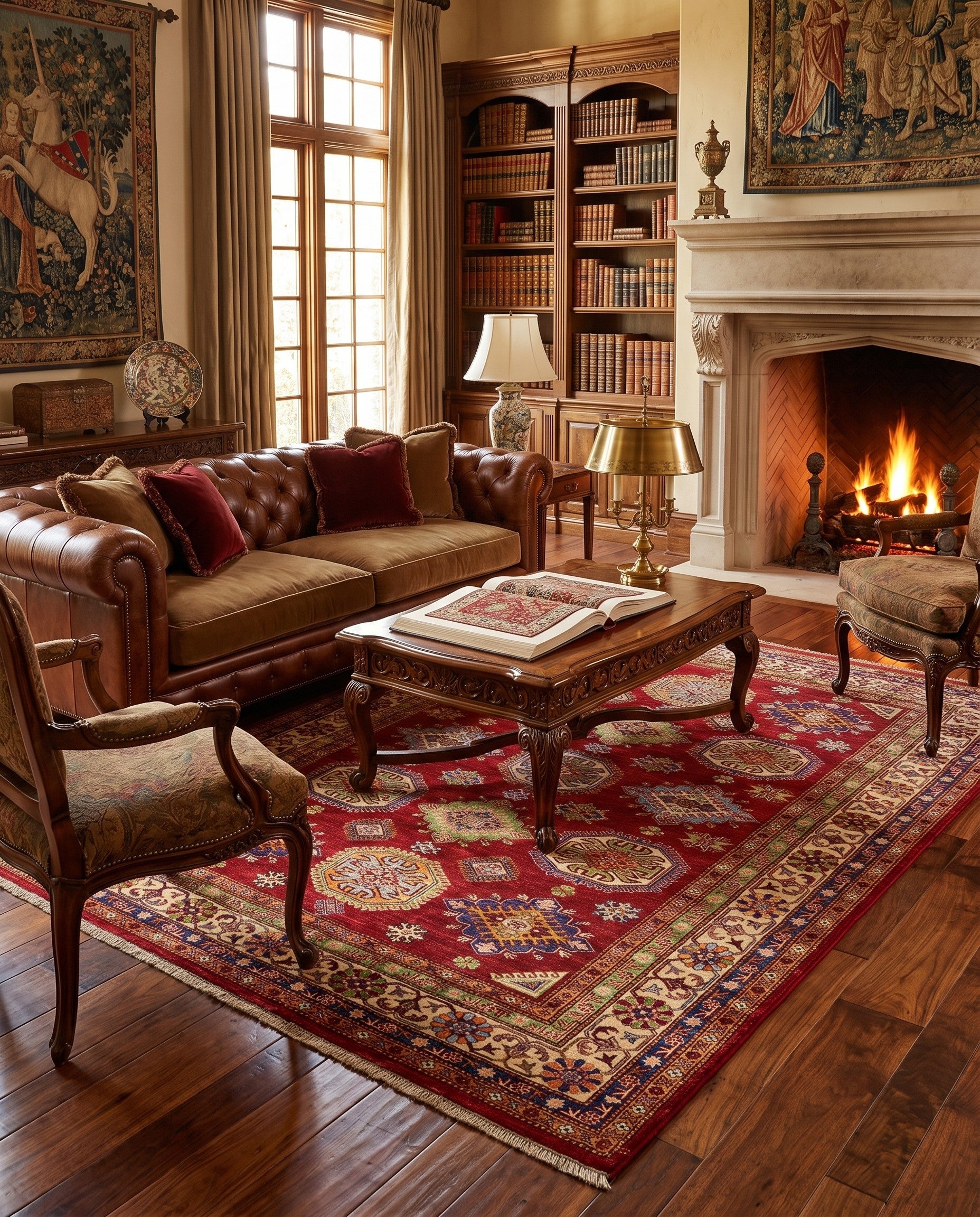 5' 11 x 7' 10 Hand Knotted Kazak Rug