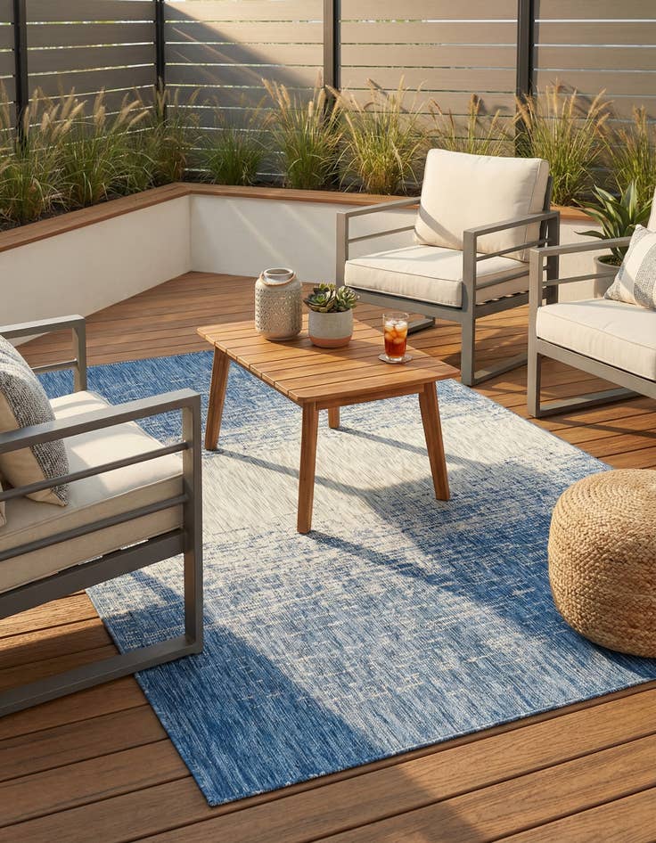 Detail image of 5' 3 x 8' Washable Modern Indoor / Outdoor Rug