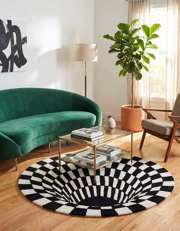 4' x 4' Vortex Wool Round Rug