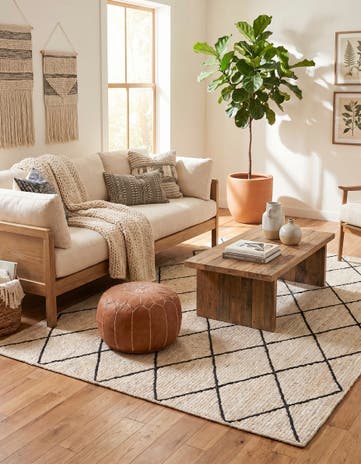 8' x 10' Handmade Braided Jute Rug
