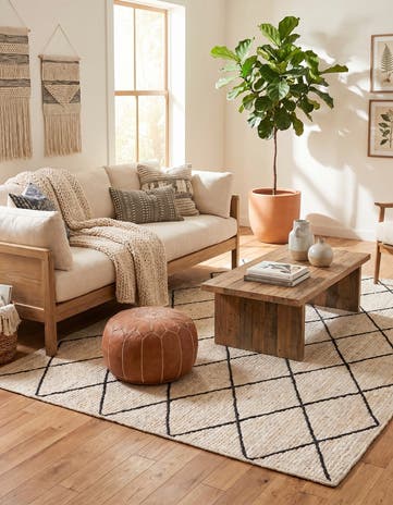 8' x 10' Handmade Braided Jute Rug