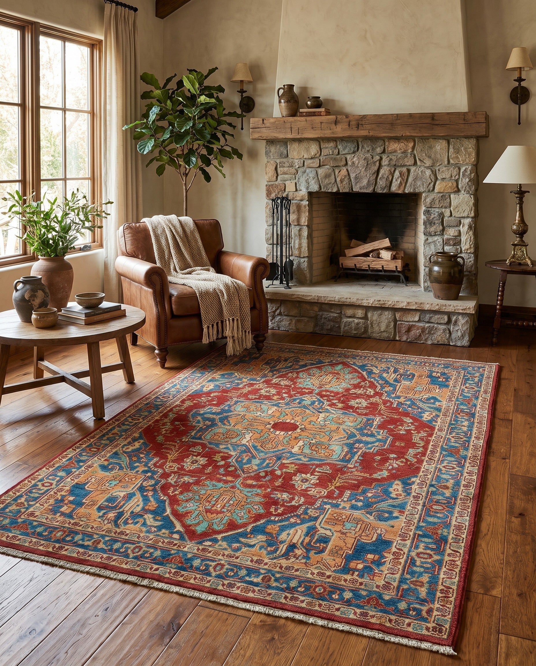 4' 10 x 6' 5 Hand Knotted Kazak Rug