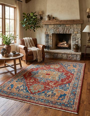 4' 10 x 6' 5 Hand Knotted Kazak Rug