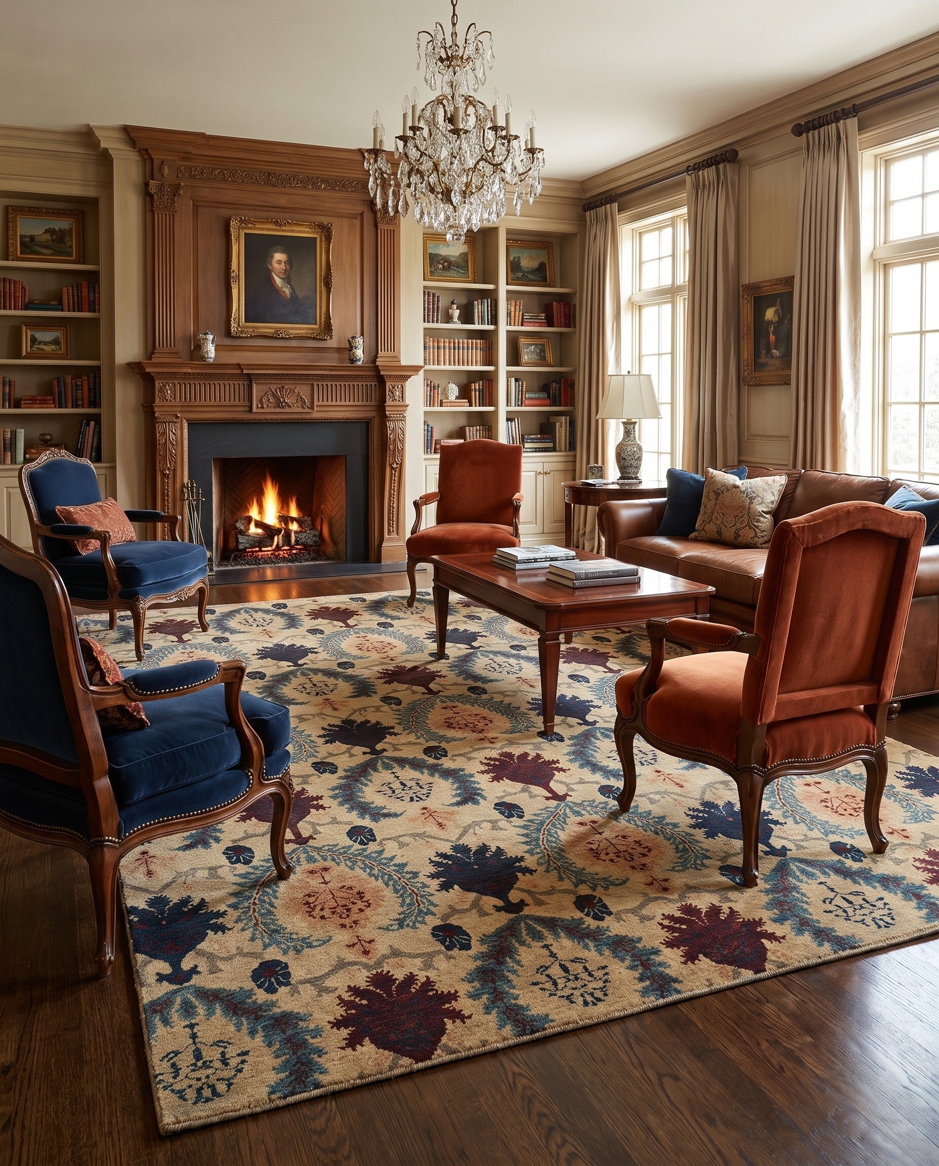 8' 9 x 12' 4 Hand Knotted Ziegler Rug