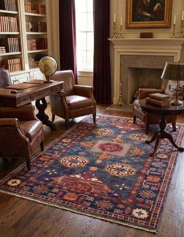 4' x 6' Hand Knotted Kazak Rug