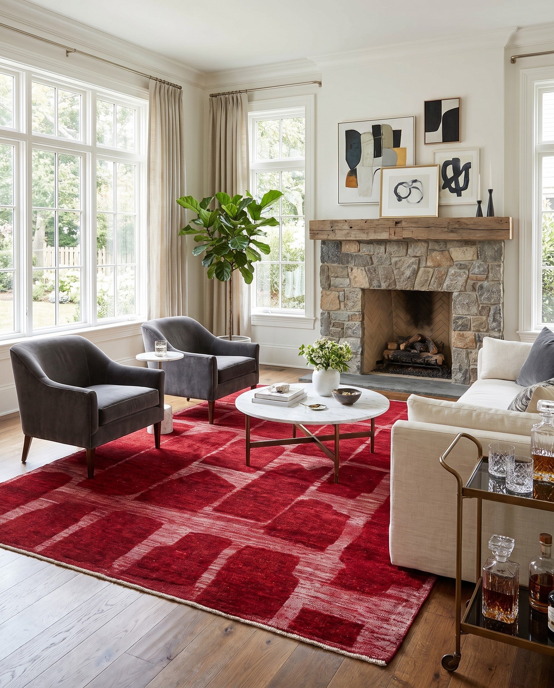 8' x 9' 5 Hand Knotted Darya Wool Rug