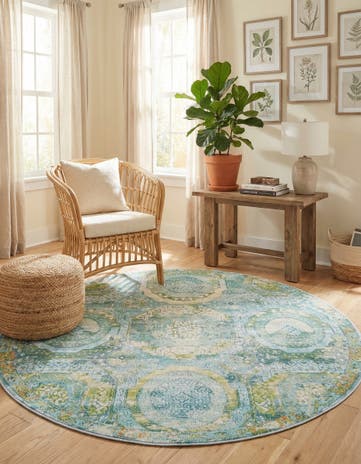 5' 5 x 5' 5 Santiago Round Rug