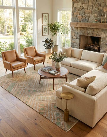 7' 11 x 10' 6 Hand Knotted Darya Wool Rug