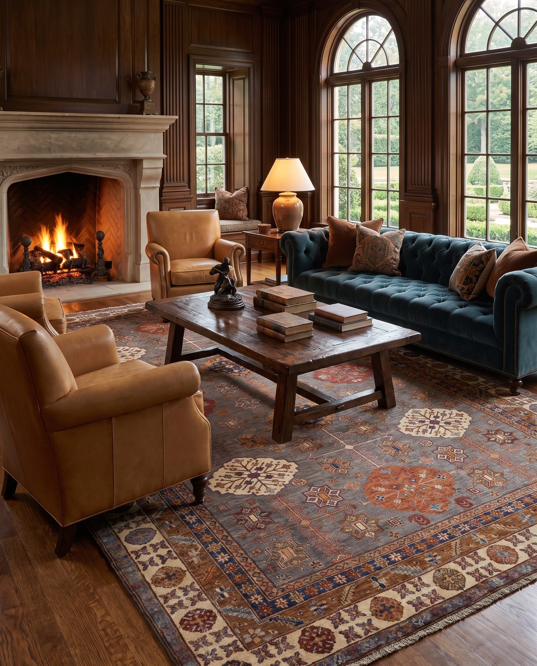 9' x 12' 4 Hand Knotted Kazak Rug
