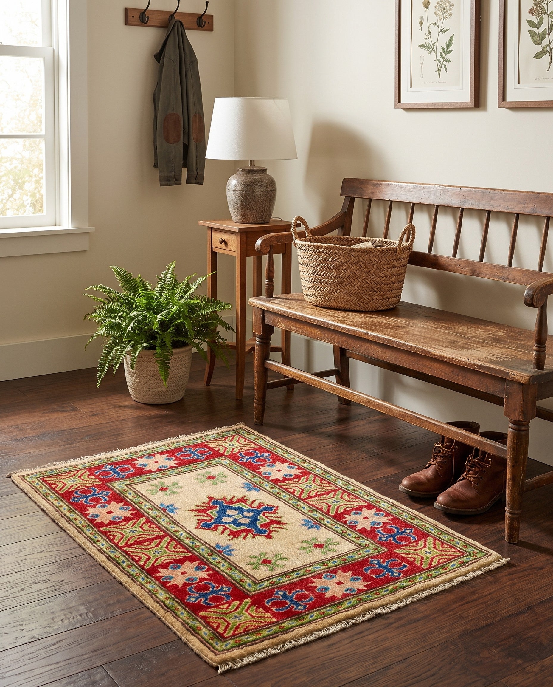 2' 2 x 2' 11 Hand Knotted Kazak Rug