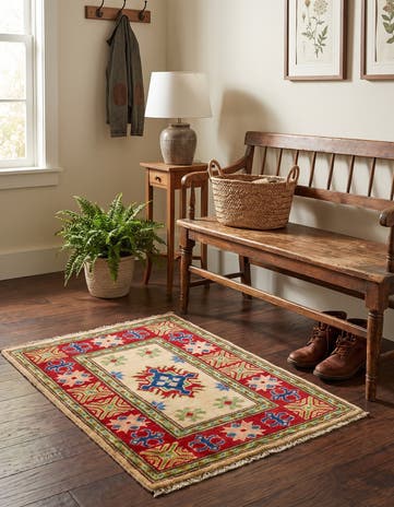 2' 2 x 2' 11 Hand Knotted Kazak Rug