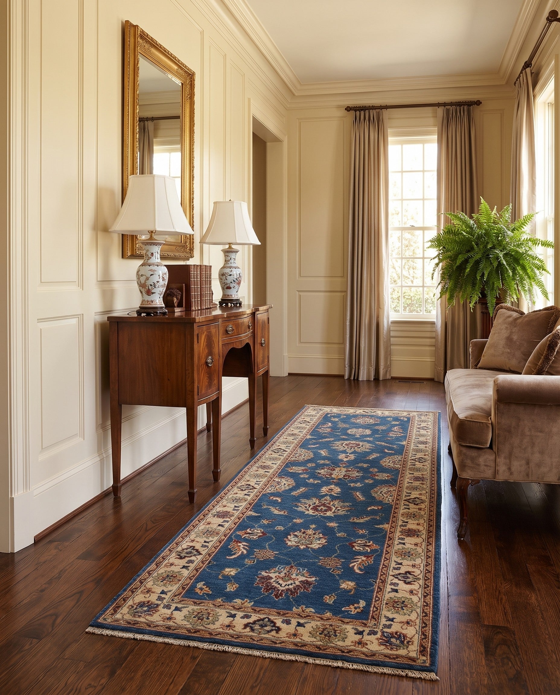2' 8 x 8' 4 Hand Knotted Pershawar Ziegler Runner Rug