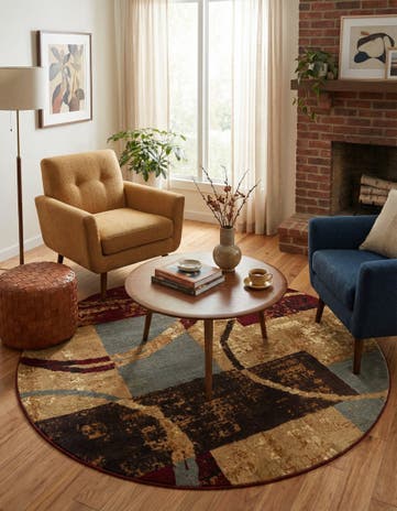 6' x 6' Cafe Round Rug
