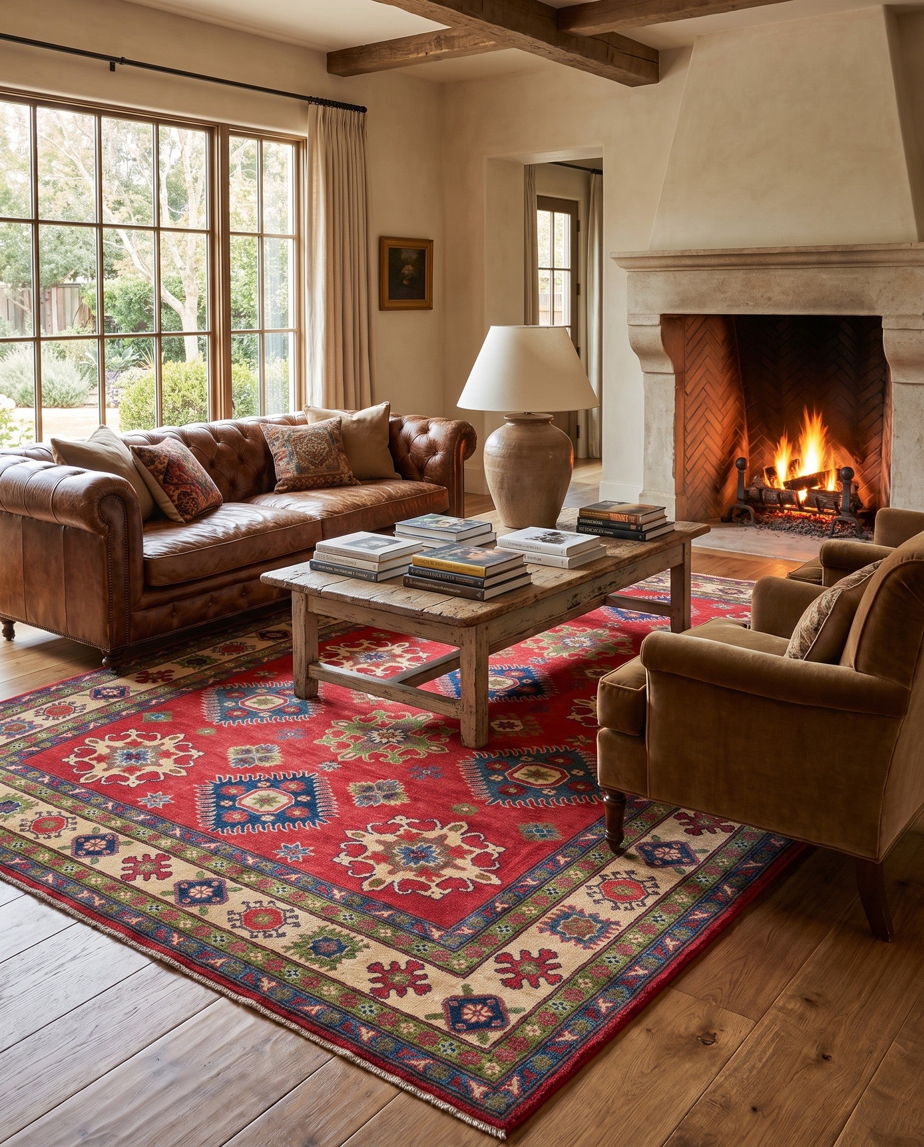 6' 8 x 9' 10 Hand Knotted Kazak Rug