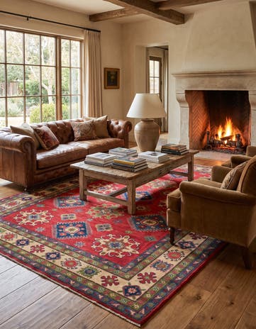 6' 8 x 9' 10 Hand Knotted Kazak Rug