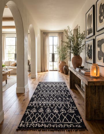 6' x 12' 4 Hand Knotted Moroccan Wool Runner Rug