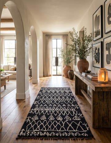 6' x 12' 4 Hand Knotted Moroccan Wool Runner Rug