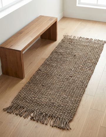2' x 5' 1 Hand Woven Chunky Jute Runner Rug