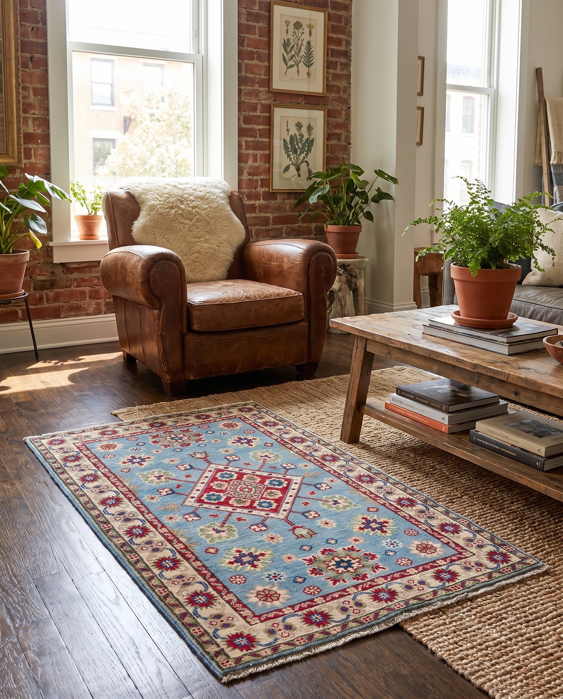 2' 7 x 4' 1 Hand Knotted Kazak Rug