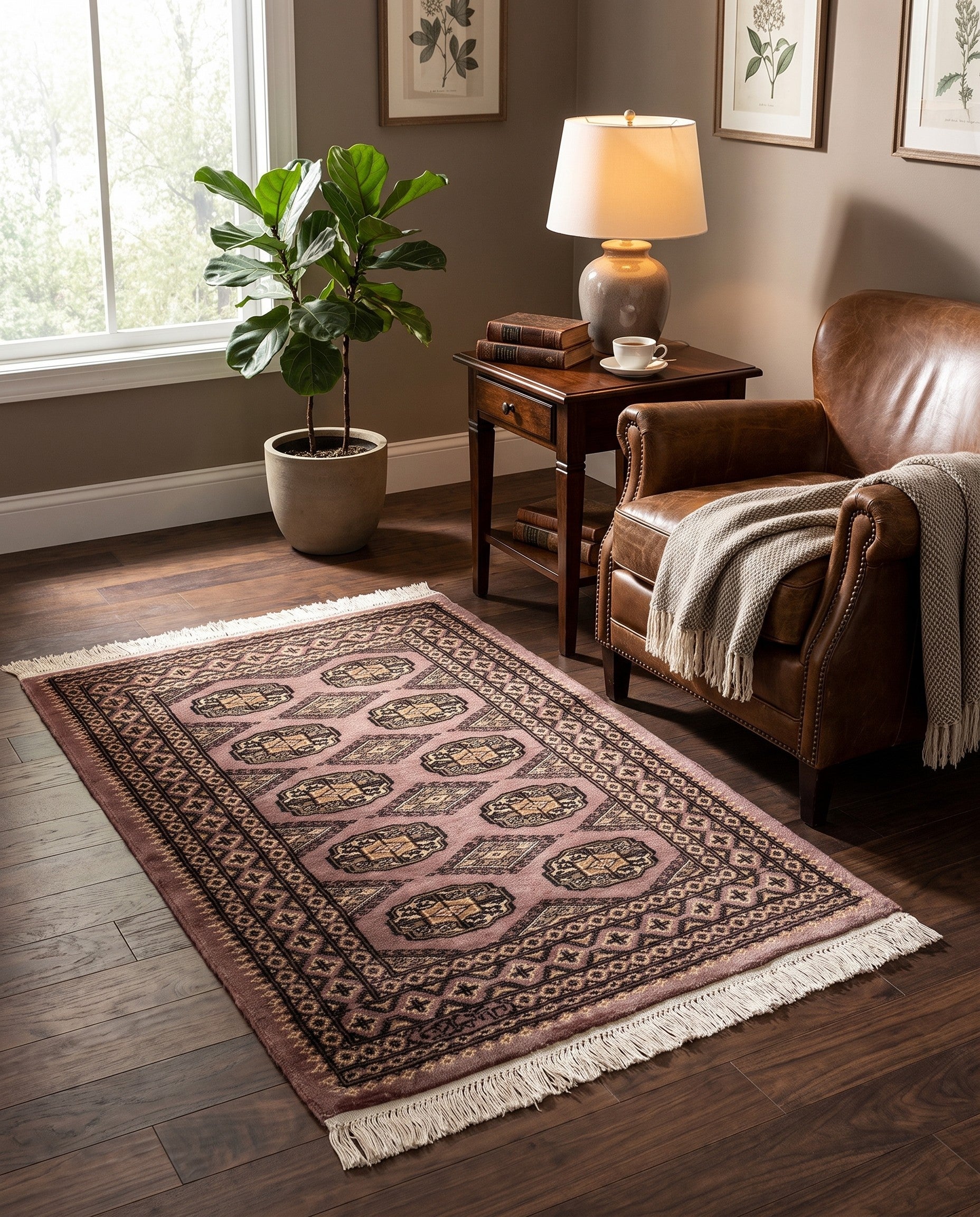 2' 7 x 3' 10 Hand Knotted Bokhara Oriental Rug