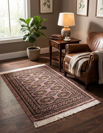 2' 7 x 3' 10 Hand Knotted Bokhara Oriental Rug