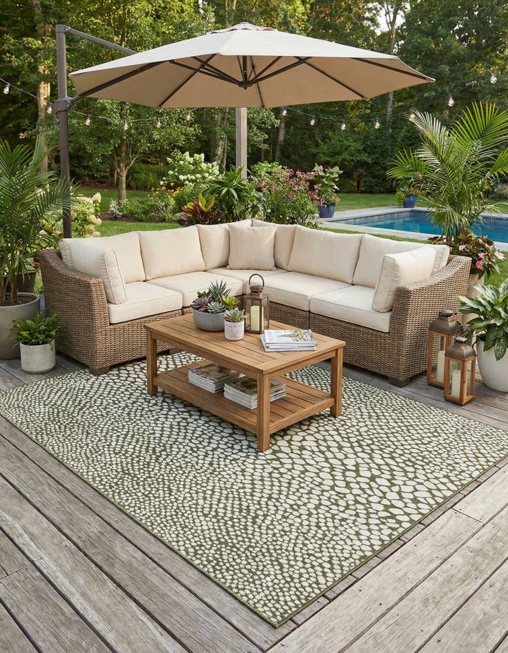 Detail image of 7' 10 x 10' Washable Jill Zarin Cape Town Indoor / Outdoor Rug