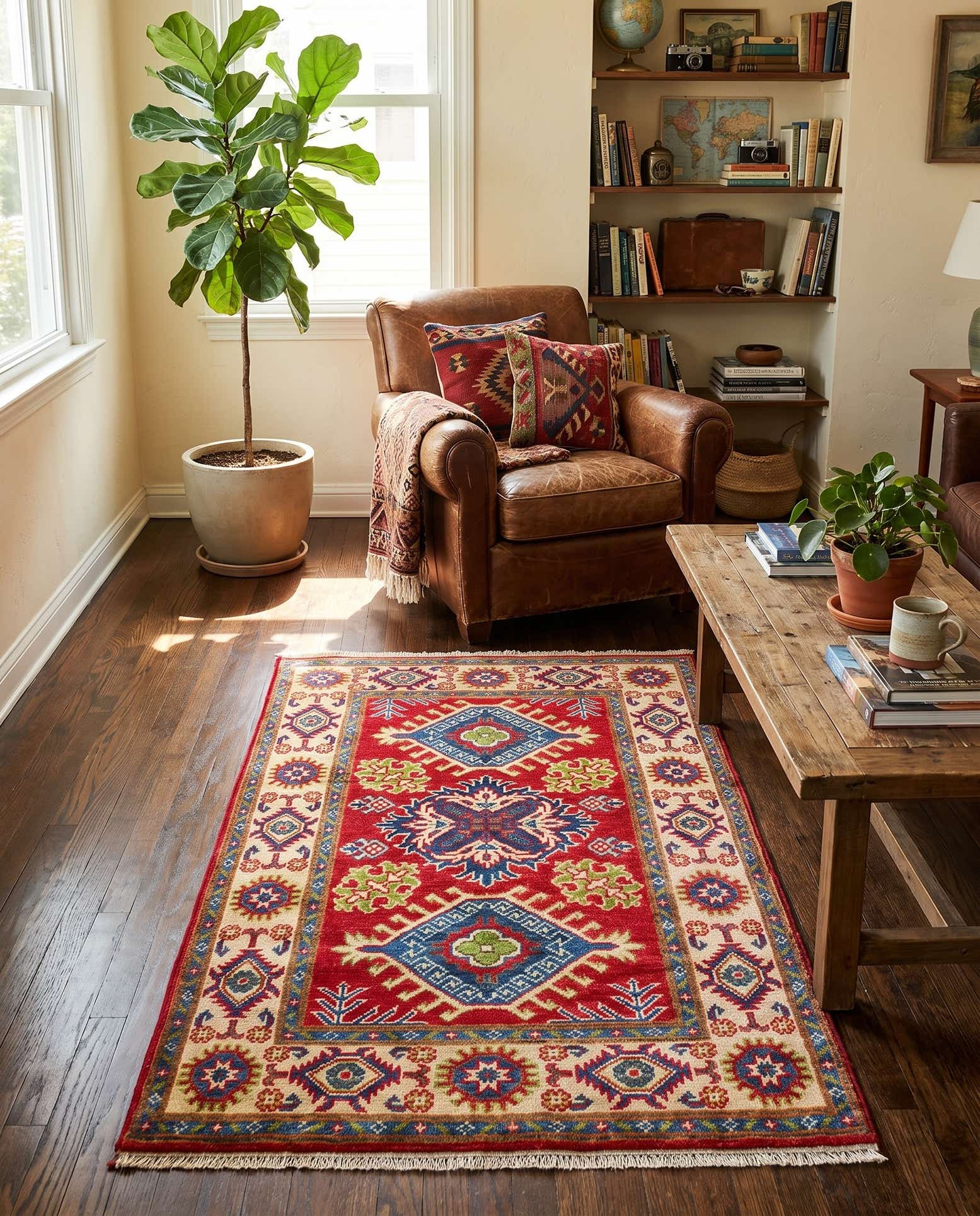 75cm x 130cm Hand Knotted Kazak Rug