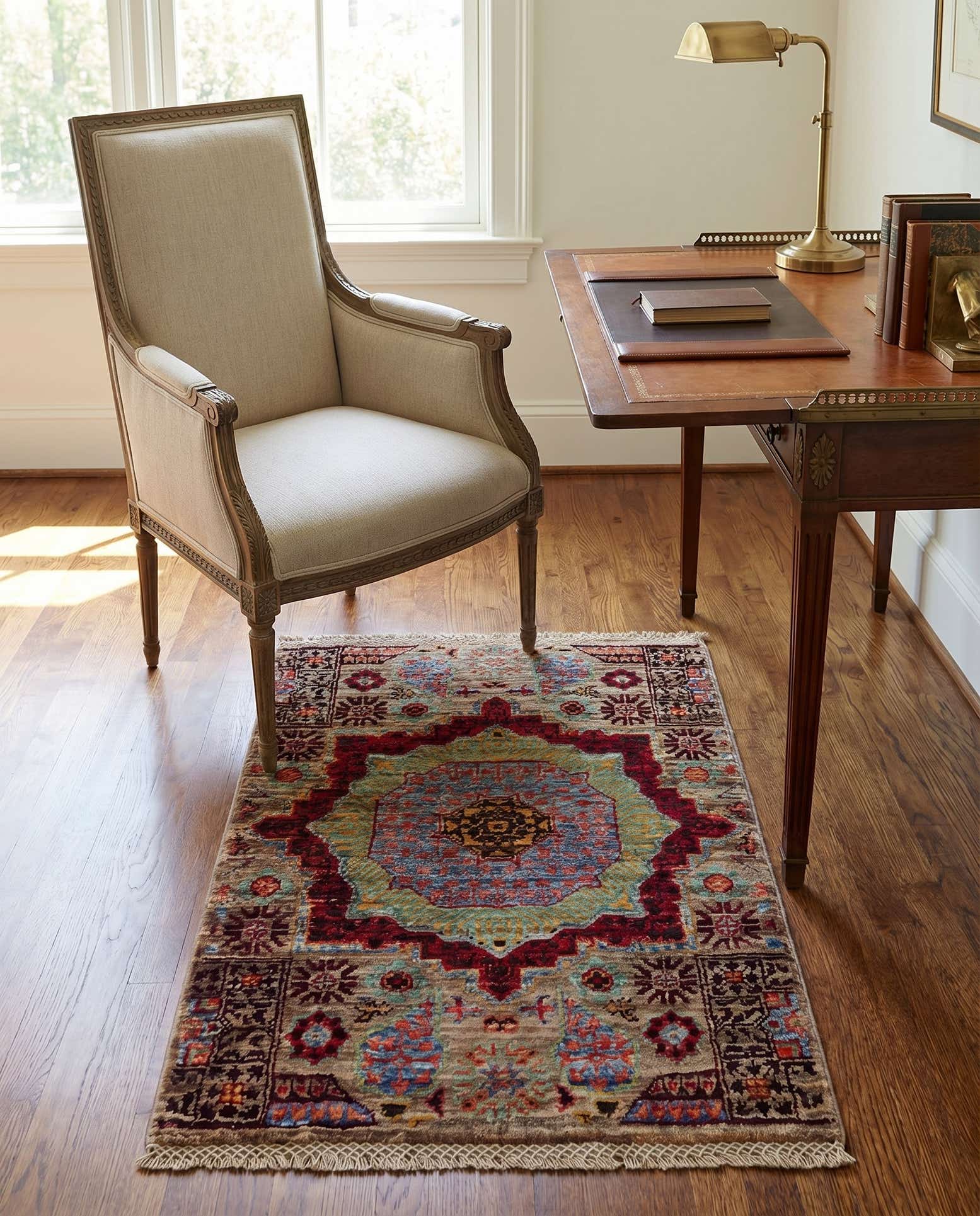 2' x 2' 11 Hand Knotted Mamluk Ziegler Rug