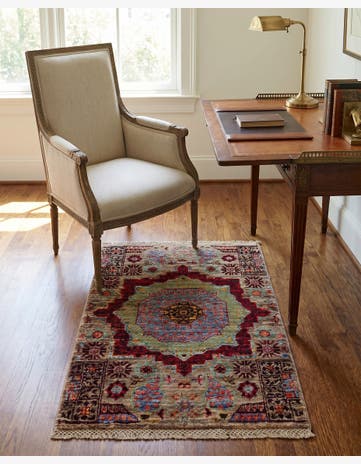 2' x 2' 11 Hand Knotted Mamluk Ziegler Rug