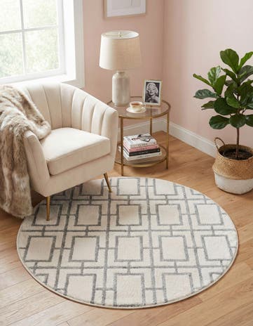 3' x 3' Marilyn Monroe™ Glam Deco Round Rug