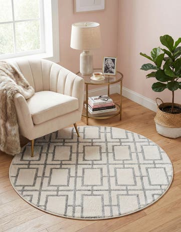 3' x 3' Marilyn Monroe™ Glam Deco Round Rug