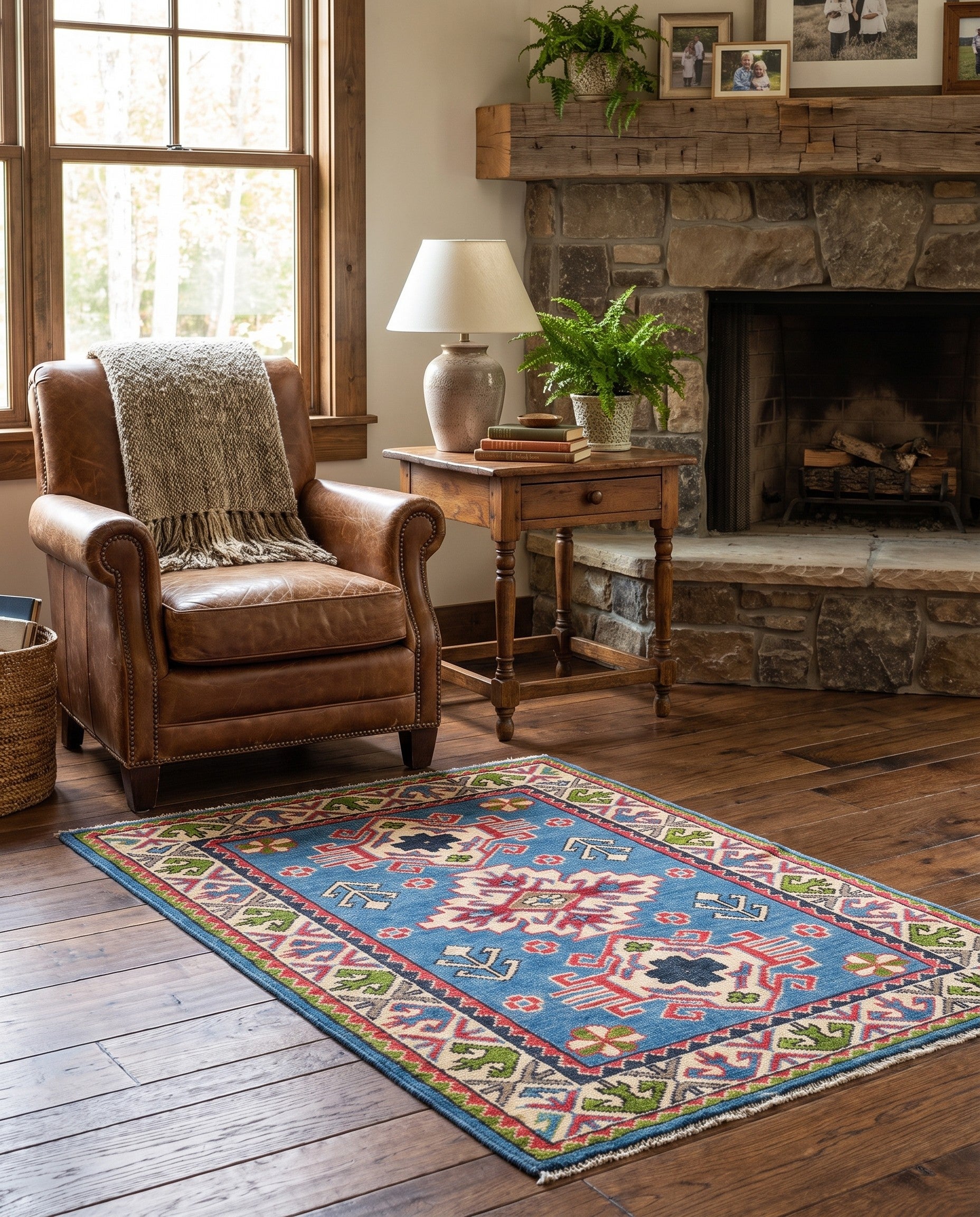 2' 9 x 4' 4 Hand Knotted Kazak Rug