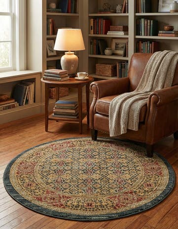 3' x 3' Mamluk Round Rug