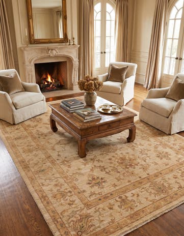 5' 7 x 7' 9 Hand Knotted Peshawar Ziegler Rug