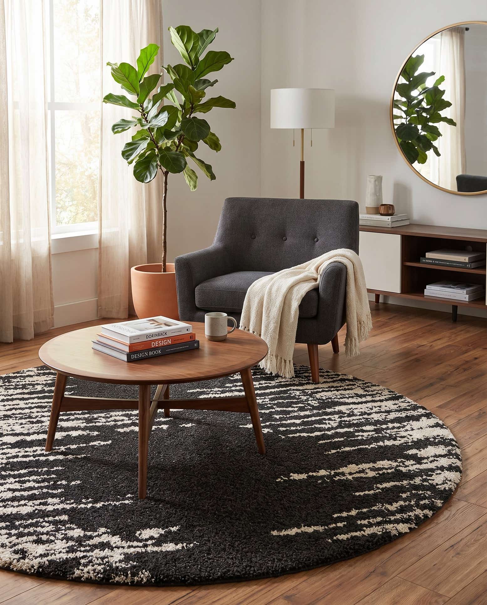 6' x 6' Serenity Shag Round Rug