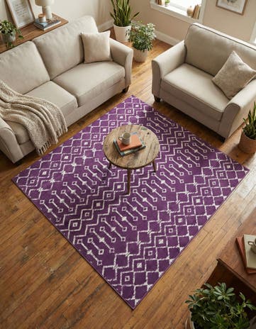 Violet Kasbah Trellis Square Rug