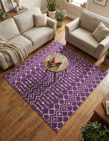 Violet Kasbah Trellis Square Rug