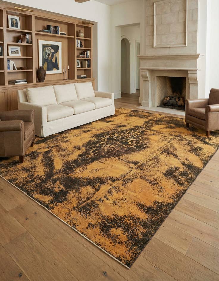 Detail image of 9' 6 x 12' 2 Hand Knotted Ultra Vintage Persian Wool Rug