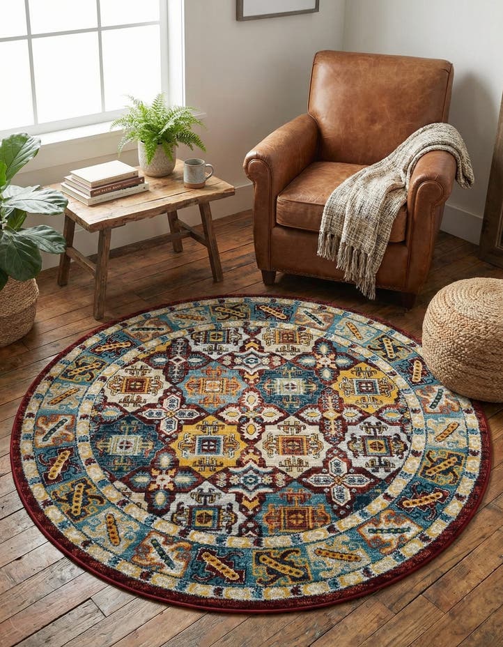 5' 3 x 5' 3 Kamala Washable Round Rug