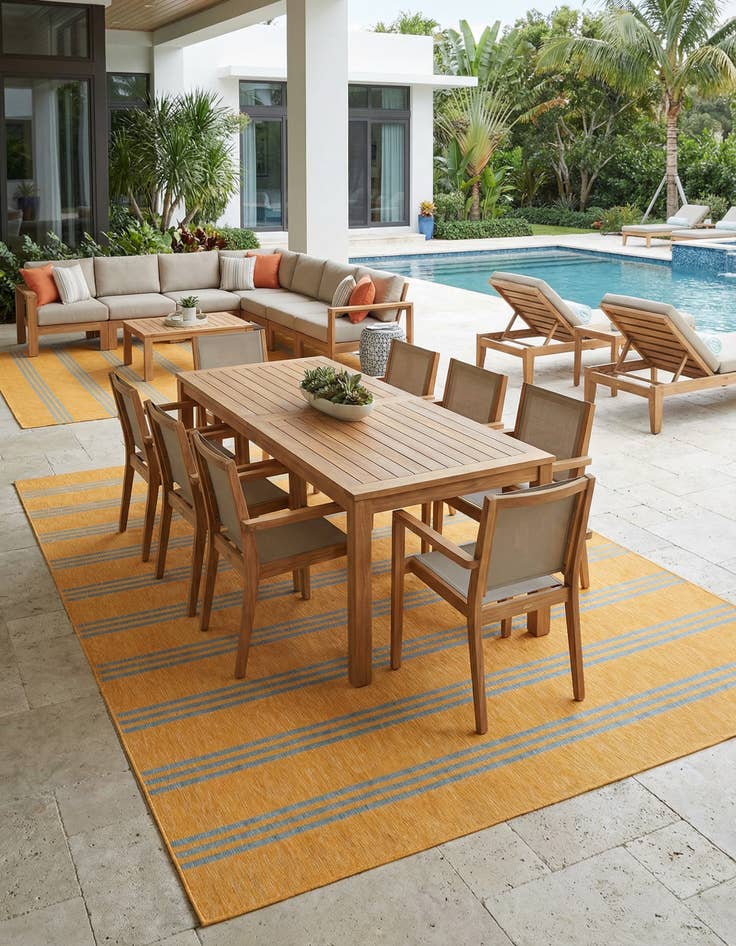 Detail image of 9' x 12' Easy-Clean Jill Zarin Anguilla Indoor / Outdoor Rug