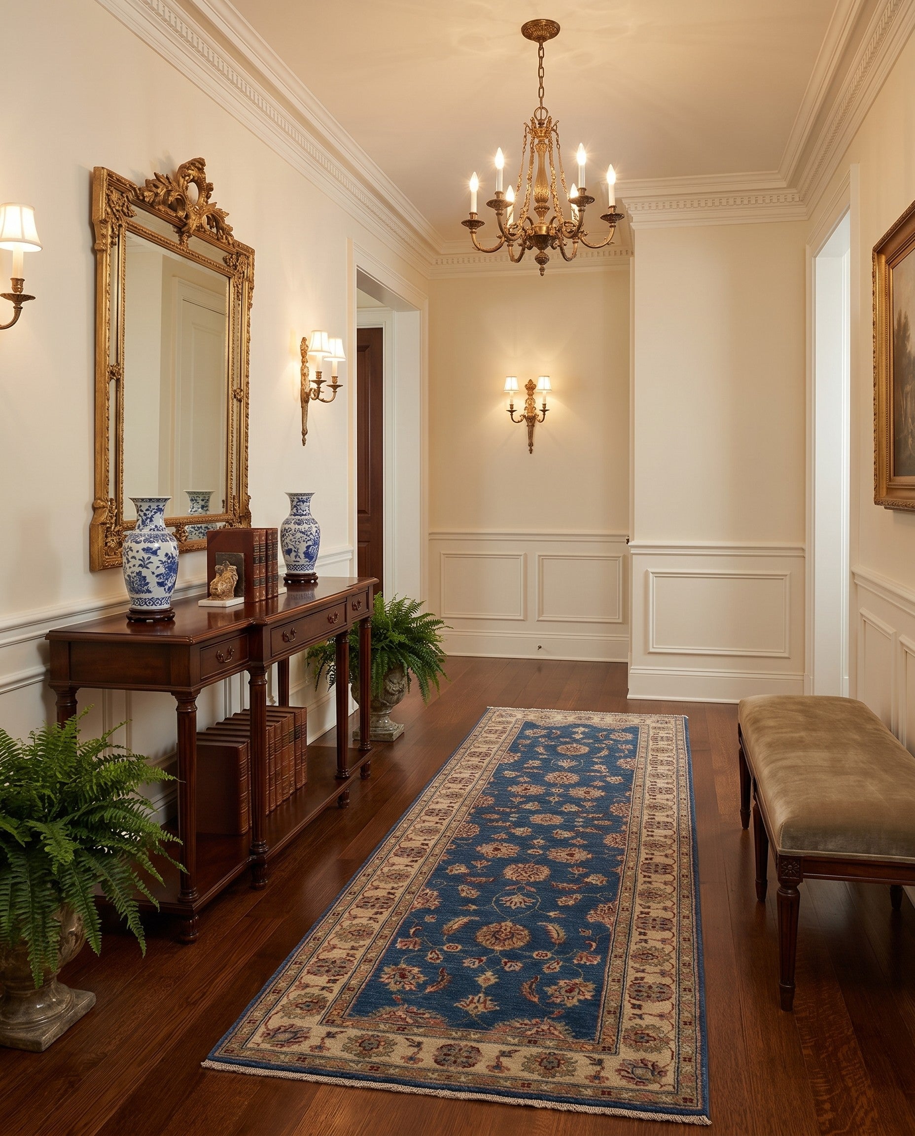 2' 8 x 8' 2 Hand Knotted Pershawar Ziegler Runner Rug