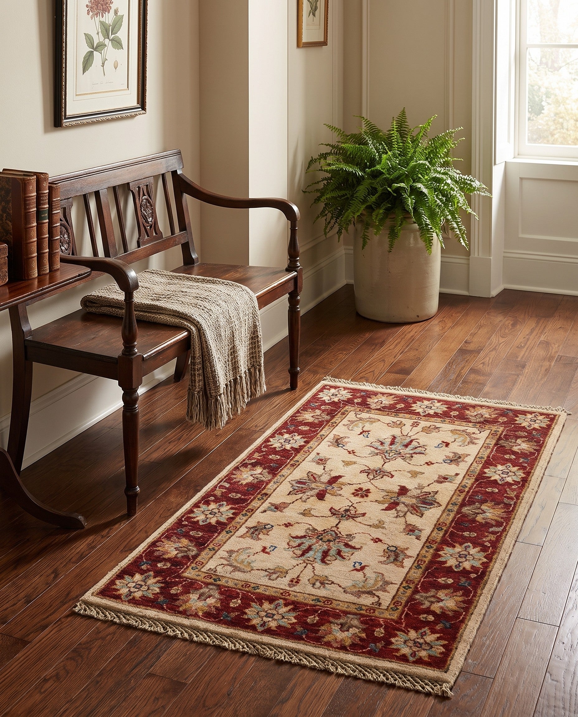 2' x 3' Hand Knotted Ziegler Rug