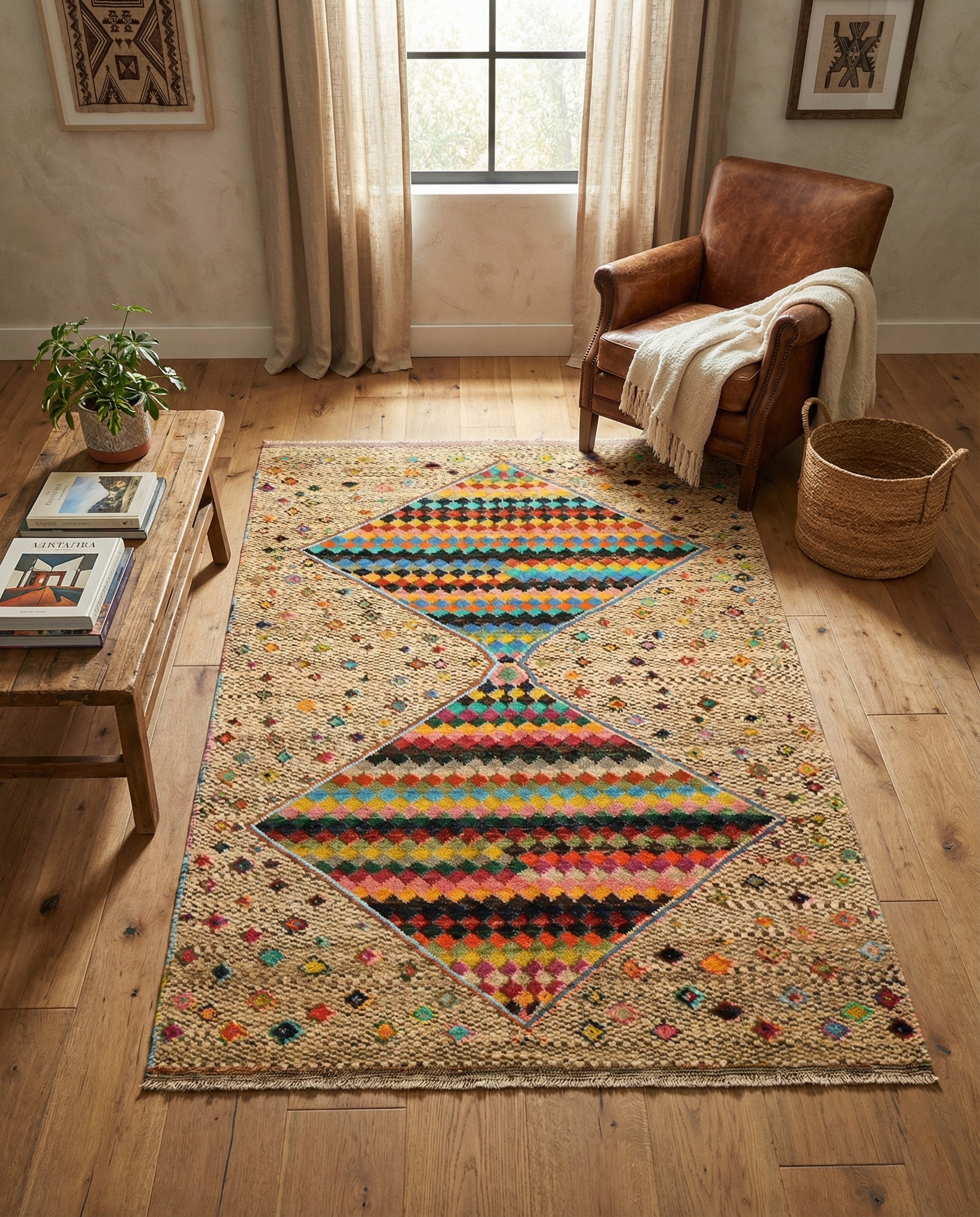 4' 3 x 6' 2 Hand Knotted Balouch Wool Rug