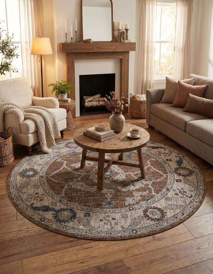 7' x 7' Eco Traditional Round Rug