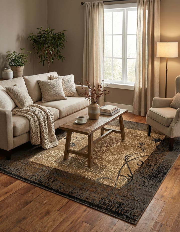 7' x 7' Cafe Square Rug