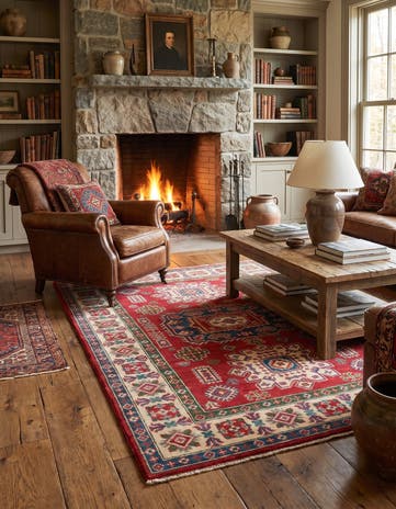 4' x 5' 11 Hand Knotted Kazak Rug